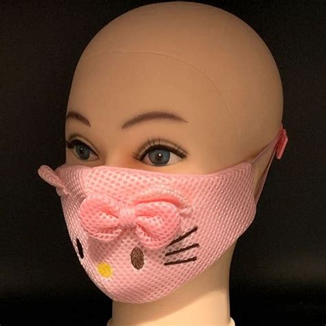 Hello Kitty Accessories Cute Pink Hello Kitty Cotton Face Mask For