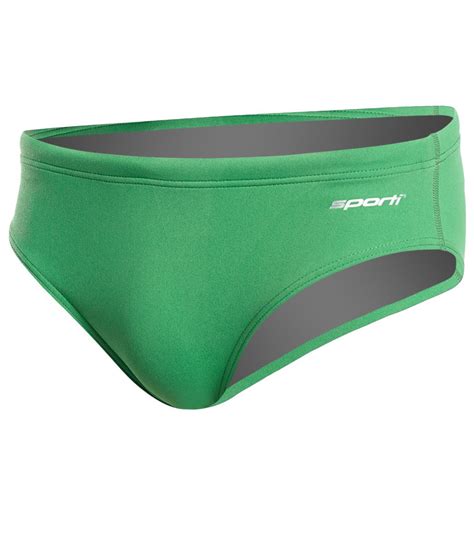 Sporti Poly Pro Solid Brief Swimsuit Youth 22 28 28y Kelly Green