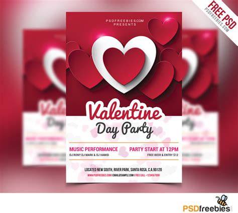 Valentine Day Party Flyer Free Psd Download Download Psd