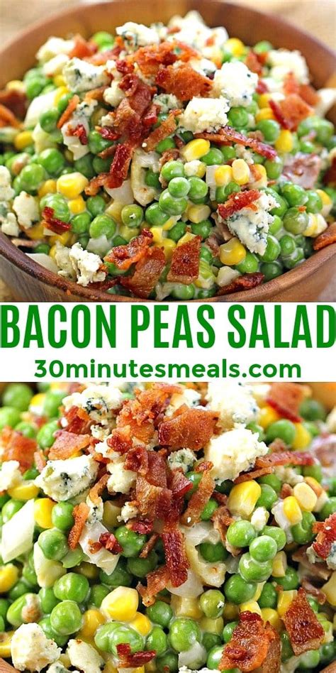 Bacon Peas Salad Recipe 30 Minutes Meals Pea Salad Recipes Salad