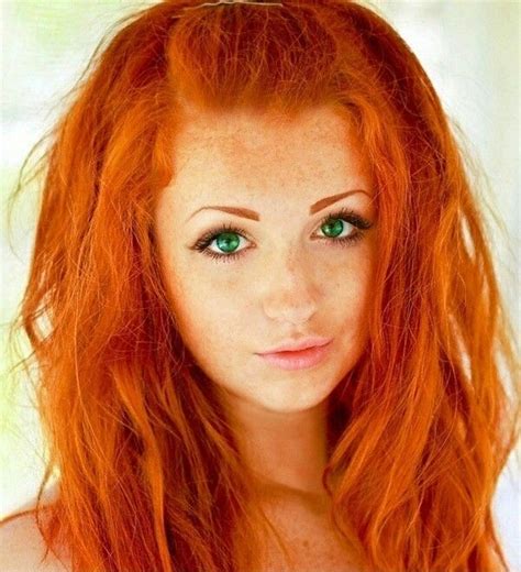Bright Red Red Hair Green Eyes Redheads Redheads Freckles