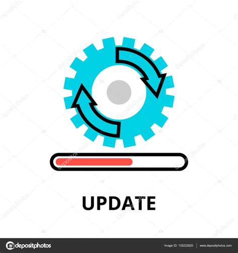 Concept Of Update Application Progress Icon — Stock Vector © Rosestudio