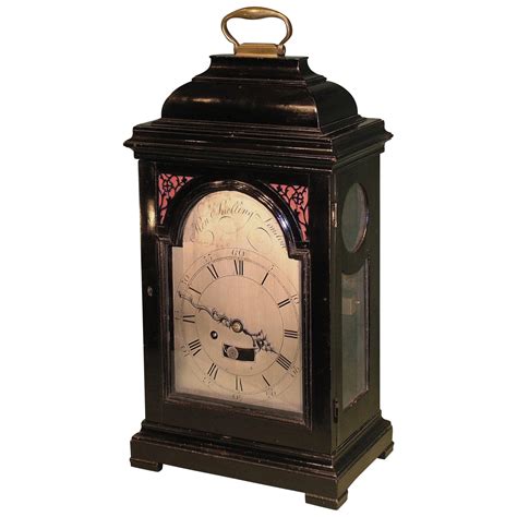 fine and very original 18th century ebonized bracket clock with enamel dial for sale at 1stdibs