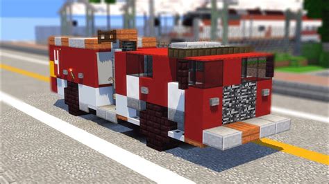 Minecraft Lafd Los Angeles Fire Engine Tutorial Youtube