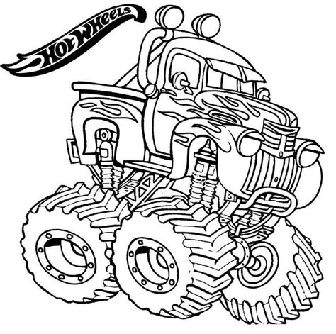 All free coloring pages online at here. Famous Monster Truck Bigfoot Coloring Page - Free Coloring ...