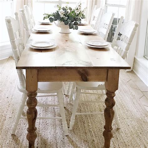 A Closer View Of The Diy Long And Narrow Farmhouse Table Still My Favorite Diy To Date Moved