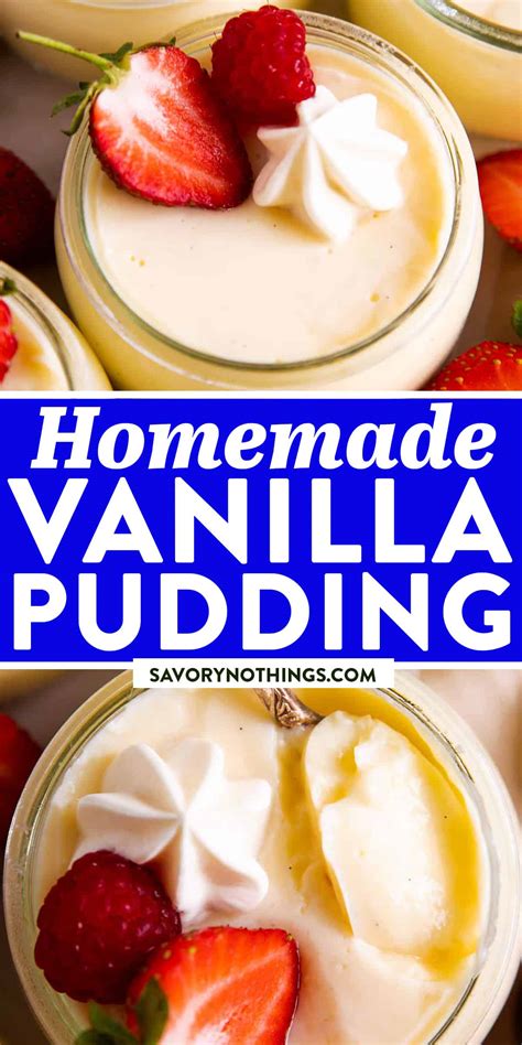 Homemade Vanilla Pudding Recipe Savory Nothings