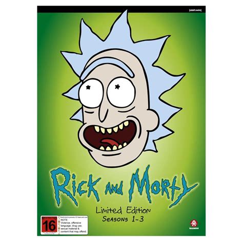 Rick And Morty Seasons 1 3 Limited Edition With Artbook 3 Blu Ray