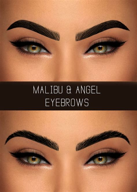 Simpliciaty Eyebrow Malibu And Angel Sims 4 Cc Eyes Eyebrows Sims 4