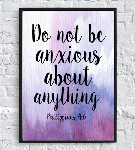 Do Not Be Anxious About Anything Printable Wall Art Digital Etsy