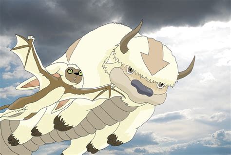 Momo And Appa Flying Together By Lunling On Deviantart