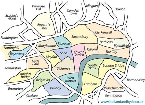 London Neighborhood Map Neighborhood Map Of London England