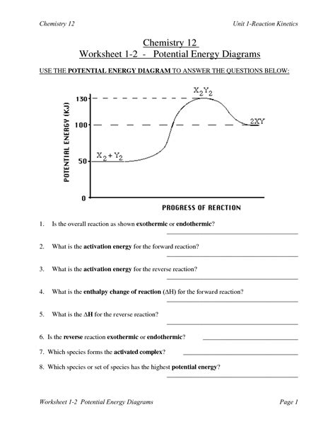14 Best Images Of Potential Energy Worksheets With Answer