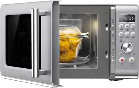 Breville The Compact Wave Soft Close 09 Cu Ft Microwave Brushed