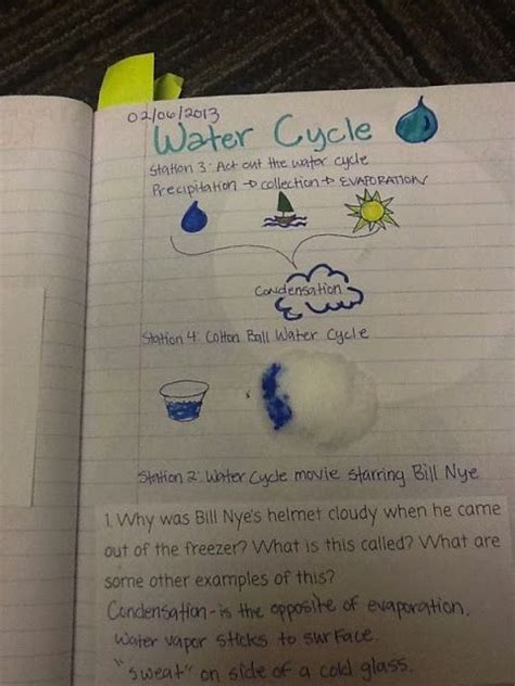 The Water Cycle Interactive Science Notebook Elementary Science