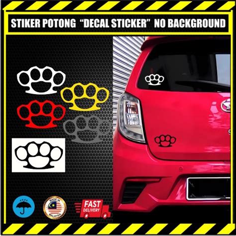 Brass Knuckles Decal Car Sticker Logostiker Buku Lima Gangster