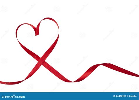 Red Ribbon In Heart Shape Stock Photo Image Of Concepts 26438966