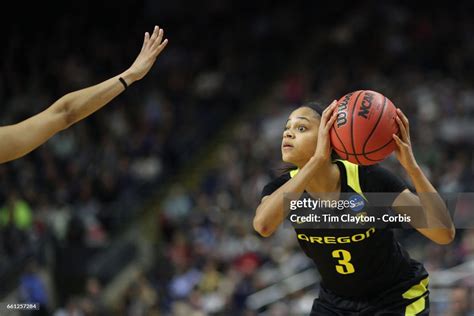 Justine Hall Of The Oregon Ducks In Action During The Uconn Huskies