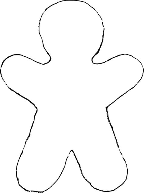 Use the pattern for … Gingerbread Man Outline Template - ClipArt Best - ClipArt ...