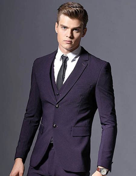 Graduation Suit For Boy Guys Dark Purple