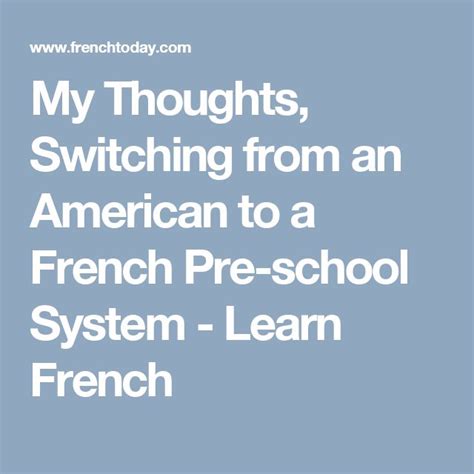 My Thoughts Switching From An American To A French Pre School System 🧒