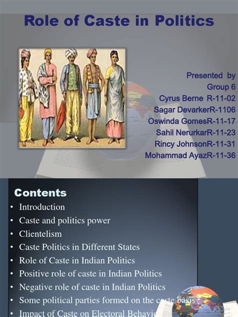 Role Of Caste In Politicspptx Politics Of India Independent India Free 30 Day Trial Scribd