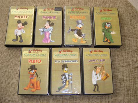 Vintage 1984 Walt Disney Cartoon Classics Gold Edition Vhs Lot Mickey