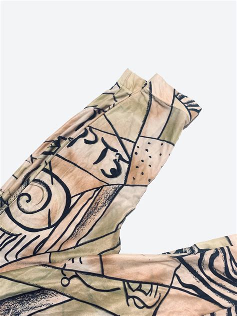 Xs Thin Picasso Print Leggings Vintage Art See Through Etsy