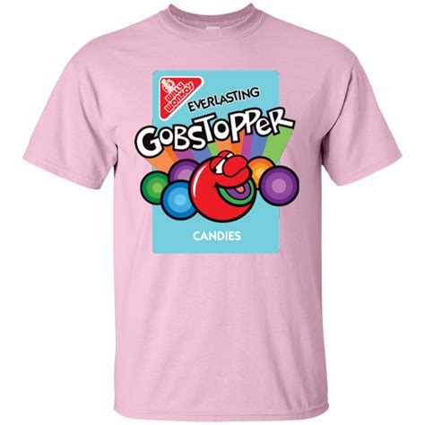 Gobstopper Retro Candy Willy Wonka T Shirt Light Pink T Shirts