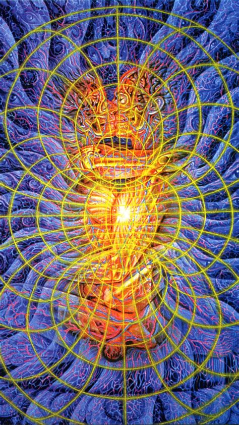 Download Alex Grey In Full Color With Intricate Geometric Shapes Wallpaper