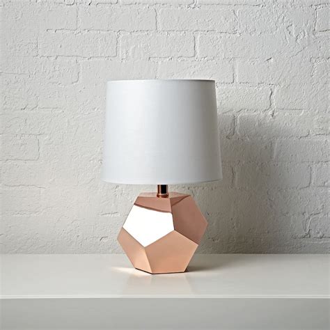 Lowest price of the summer season! Geometric Rose Gold Table Lamp | The Land of Nod