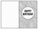 Printable Birthday Cards Black And White - Printable Templates Free
