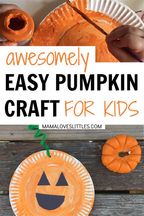 Easy Paper Plate Pumpkin Craft For Toddlers Mama Loves Littles