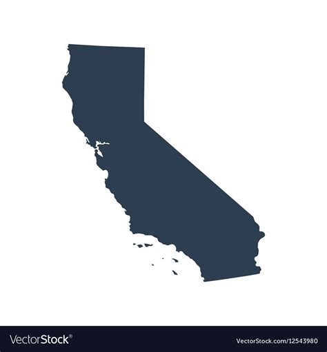 Map Of The Us State California Vector Image On Vectorstock Us Map