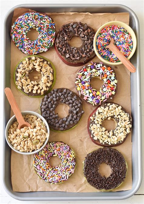 Here's how to make them healthier. No Bake Apple Donuts - Fork and Beans