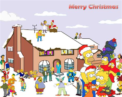 Simpsons Christmas Wallpaper Wallpapersafari