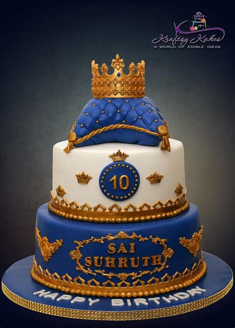 Royal Prince Themed Birthday Cake Decorated Cake By Cakesdecor