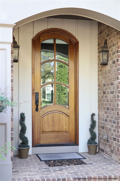 Aberdeen Tdl 6lt 8 0 Single Arched Top Door Clear Beveled Glass Photographed By Cristina