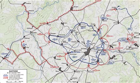Bastogne Map December 19 To 23 1944 The Globe At War