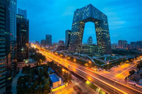 Beijing Skyline At Chaoyang Central Business District In Beijing China