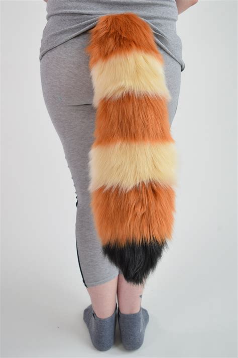 Fluffy Red Panda Ear And Tail Set Luxury Cosplay Etsy