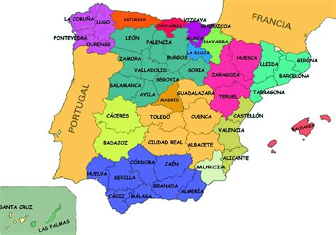 ¿cómo Es La División Política En España España Mi País