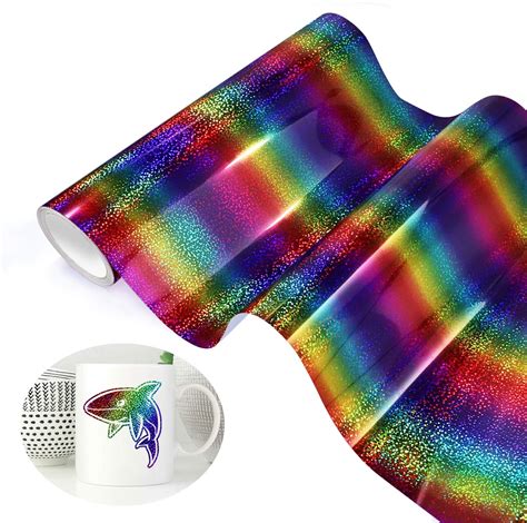 Holographic Adhesive Vinyl Roll 12x10ft Rainbow Glitter