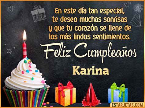 Feliz Cumpleaños Karina Imágenes  Tarjetas Y Mensajes
