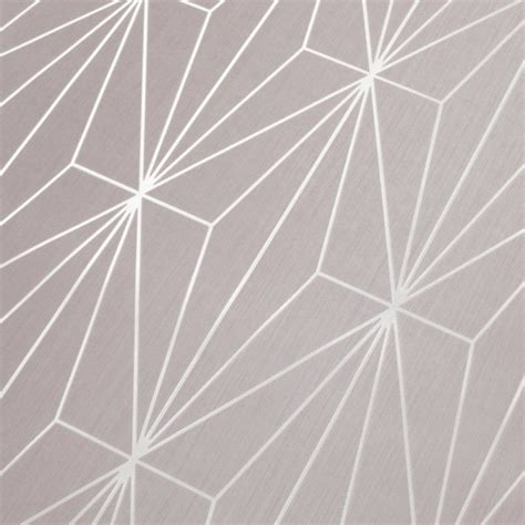 Muriva Kayla Metallic Geometric Diamond Triangle Wallpaper Blush