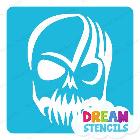 Hokey Pokey Dream Stencils Tribal Skull Vinyl Stencil 130