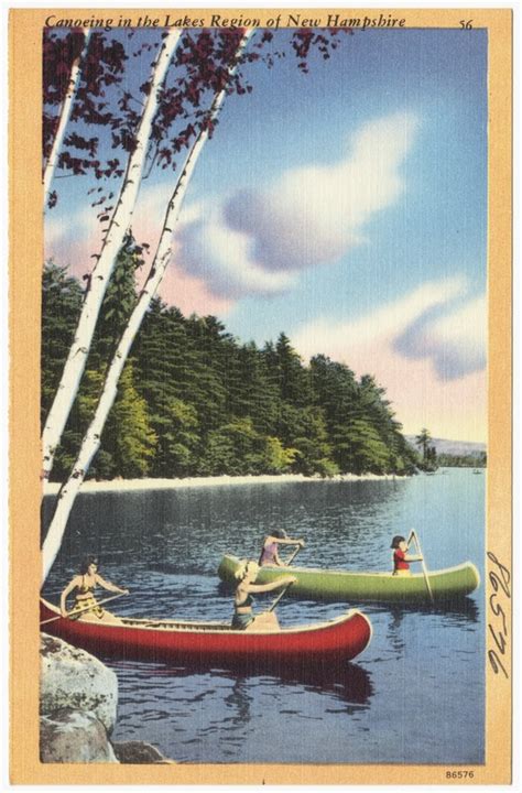 Canoeing In The Lakes Region Of New Hampshire Digital Commonwealth