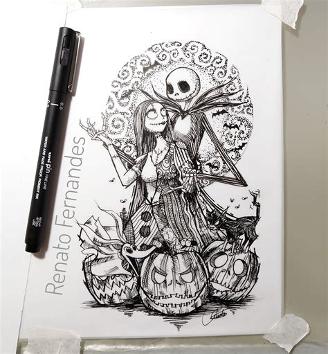 25 Drawing Sketch Nightmare Before Christmas Characters Drawings For
