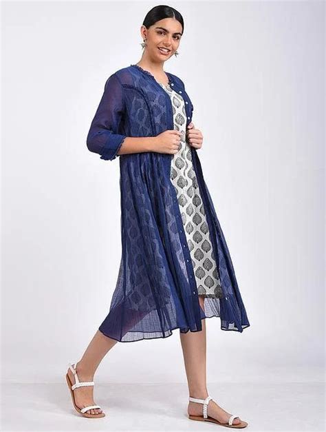 Indigo Kali Dress महिलाओं की डिजाइनर ड्रेस लेडीज डिजाइनर ड्रेस