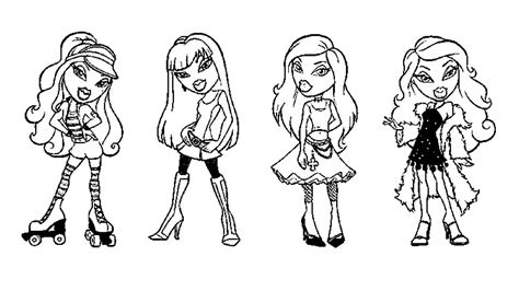 Dibujo Gratis De Bratz Para Imprimir Y Colorear Bratz Dibujos Para